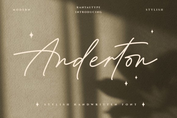 Anderton: A Handwritten Font for Editorial Design