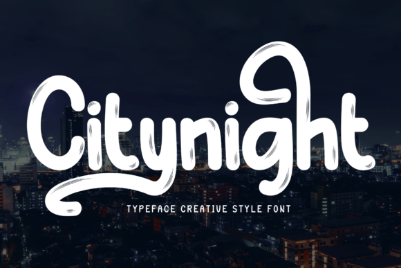 Citynight Font: A Handwritten Script for Crafters and Product Makers