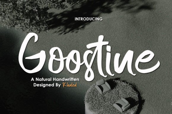 Goostine: A Handwritten Brush Font for Polished Branding