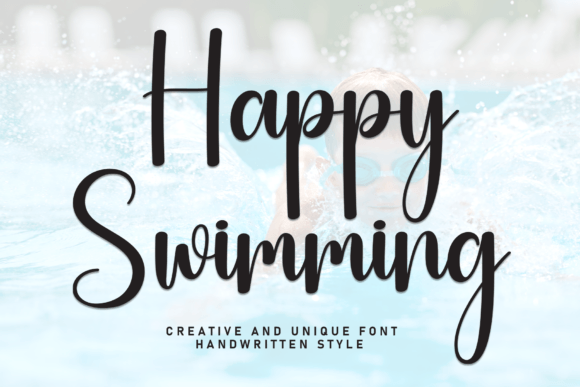 Happy Swimming Font: Testing This Handwritten Display Typeface