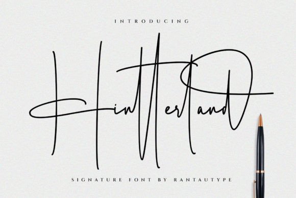 Hintterland Signature: A Display Font That Feels Like Home