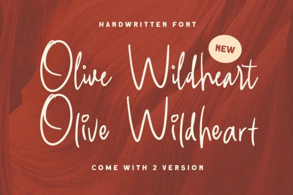 Olive Wildheart: A Handwritten Script Typeface Built for Handmade Products
