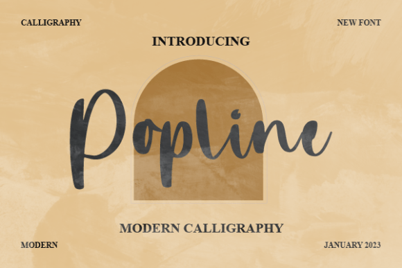 Popline Font: A Handwritten Typeface for Editorial Design